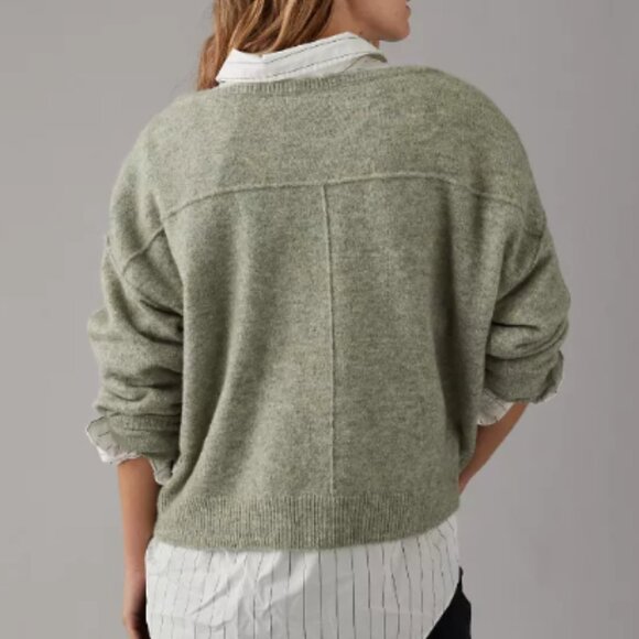 🌿 American Eagle Oversized Ballet-Neck Sweater - Size S, Cozy & Comfy - Picture 3 of 7